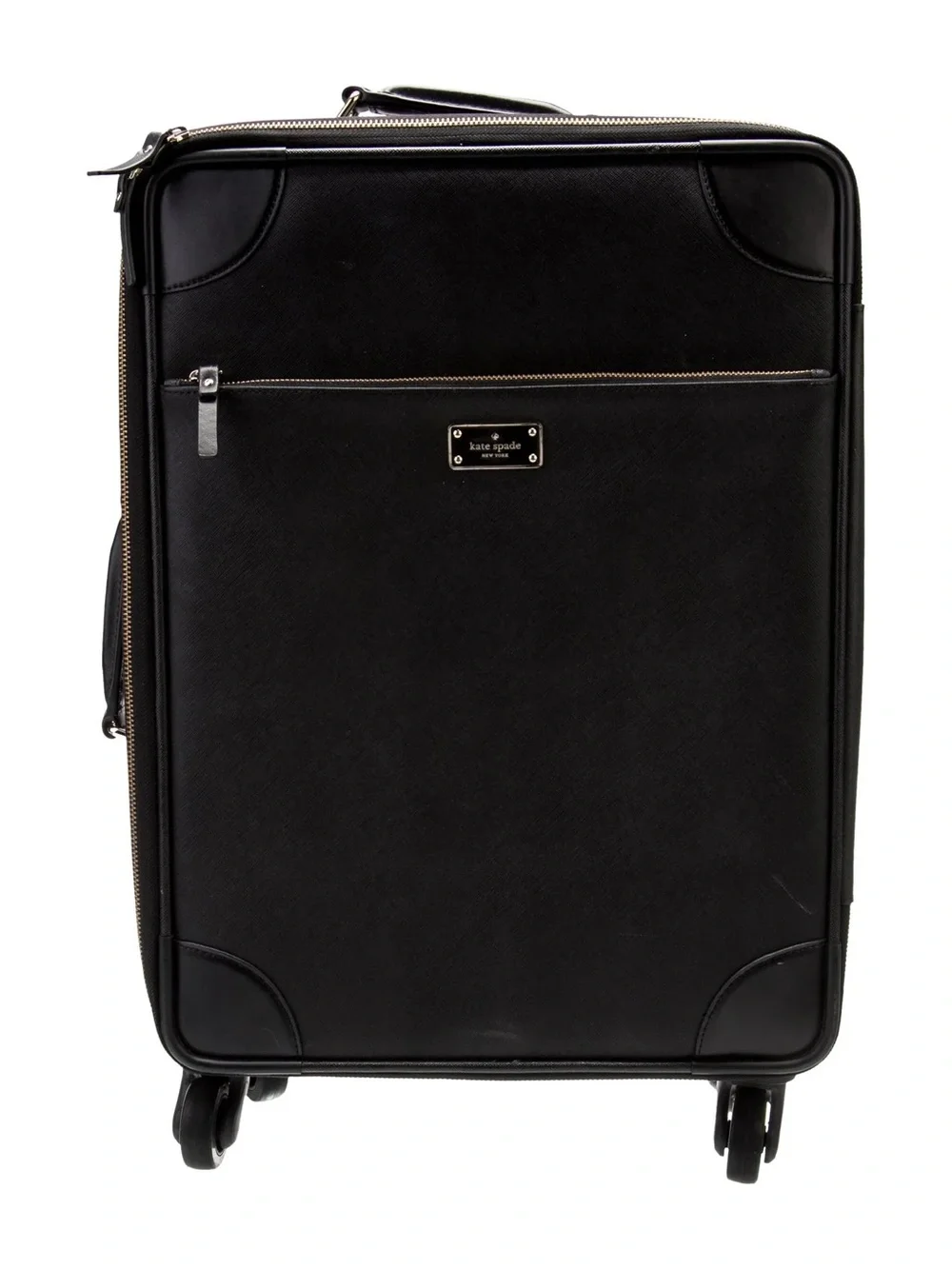 kate spade bon voyage black leather luggage set